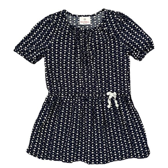 Hanna Andersson Blue & White Floral Daisy Dress Size 4 or 100 - Picture 1 of 2